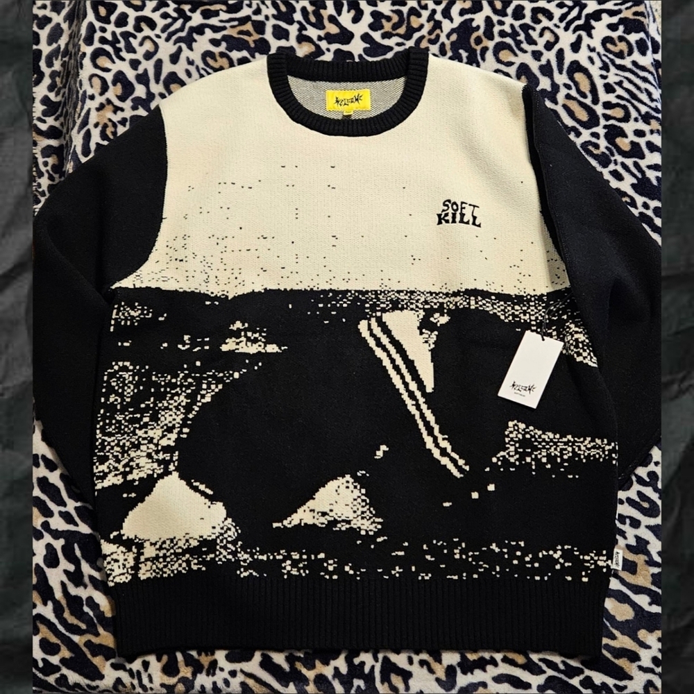 Soft Kill X Welcome Skateboards Canary Yellow XXL Knit Sweater